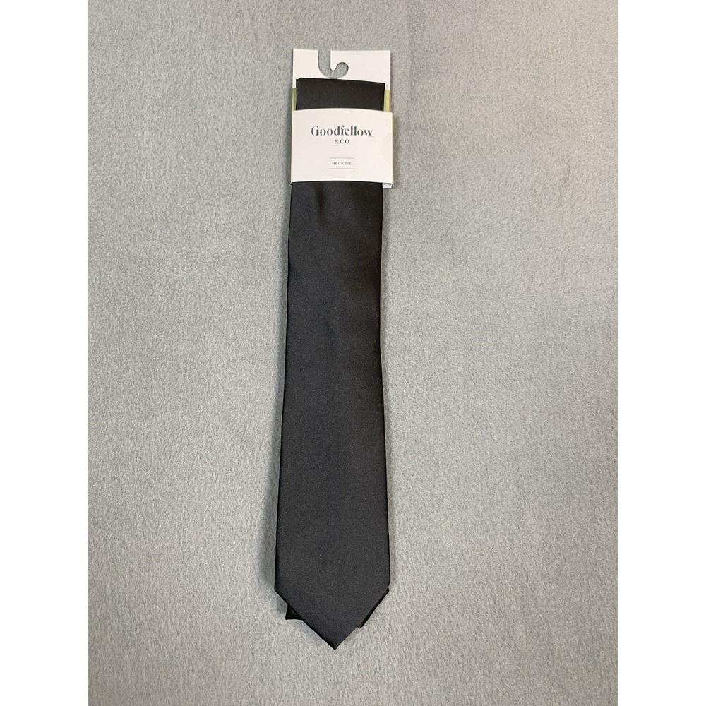 Goodfellow & Co. Men's Necktie Black Classic Groomsmen Groom Funeral Gala